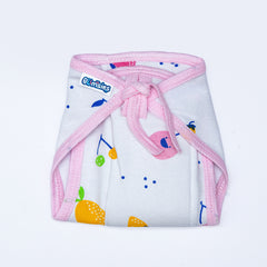 Reusable Cotton Lace Tie-Up Nappy with Pad - Pack of 8