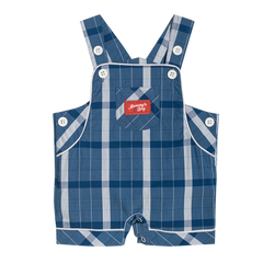 T Shirt with Dungaree - Blue Checks