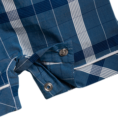 T Shirt with Dungaree - Blue Checks