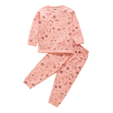 Girls Full Sleeve Top with Full Pant - Sea Orange