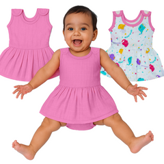 Muslin Frock Set - Pack of 2