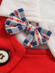 Boys Romper - Red Jacket and Tie