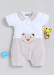 Boys Romper - Brown Cat