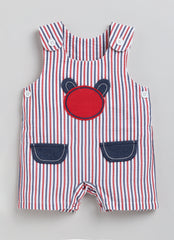 Boys Romper - Red Blue Bear