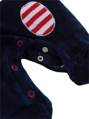 Boys Romper - Bear Red