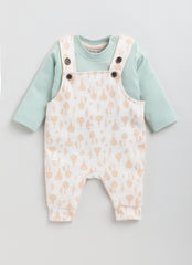 Full Sleeve Green Top with Gallice Dungaree