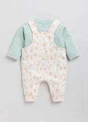 Full Sleeve Green Top with Gallice Dungaree