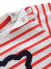 Boys Full Sleeve Tshirt and Denim - Red Teddy