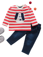 Boys Tshirt and Pants - Red dog
