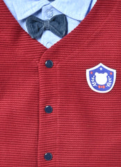 Boys T-shirt and Denim with Red Fancy Jacket