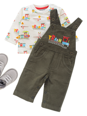 Boy's Dungaree - Train