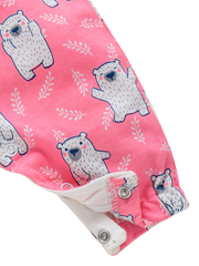 Girls Romper - Pink Teddy with Jacket