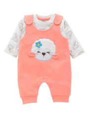 Girls Full Sleeve Top with Romper - Sheep