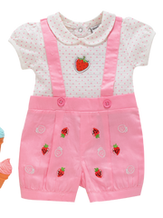 Girls Romper - Strawberry