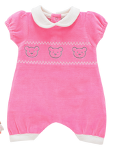 Girls Romper Pink Teddy