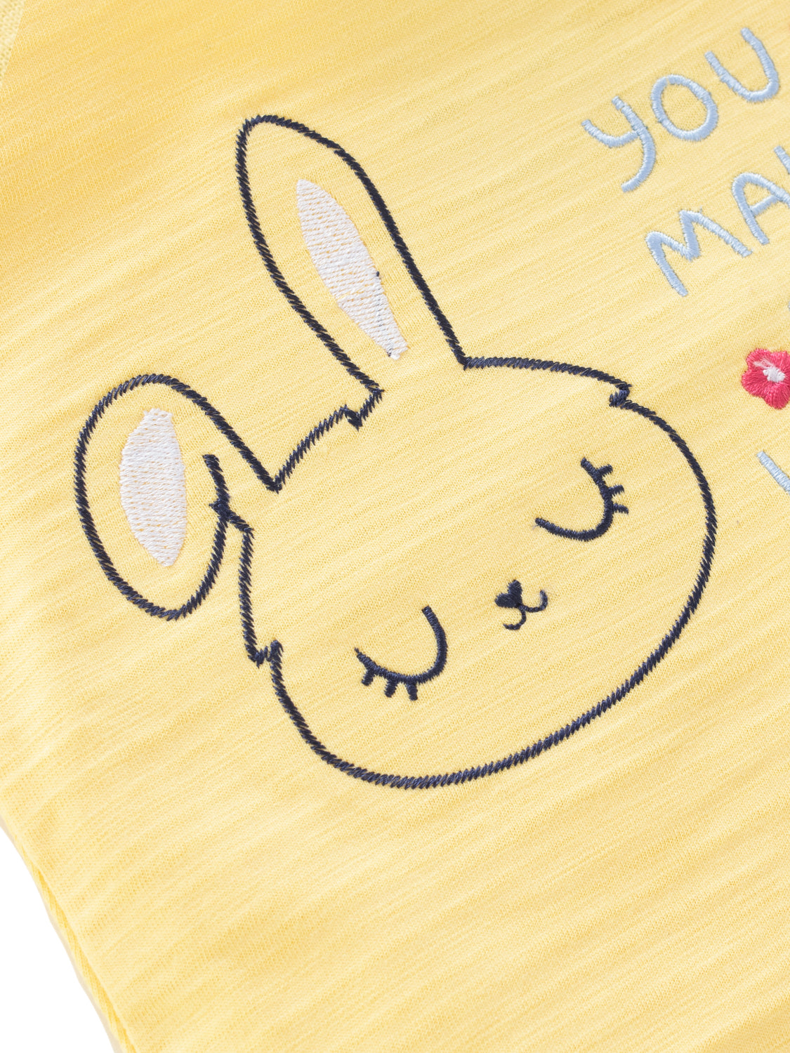 Girls Tshirt Shorts Set Yellow