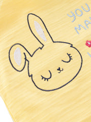 Girls Tshirt Shorts Set Yellow