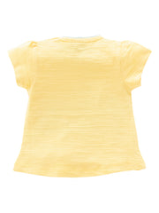 Girls Tshirt Shorts Set Yellow