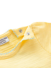 Girls Tshirt Shorts Set Yellow