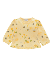 Girls Full Sleeve Dress Shrug with Pant - Honey Bee