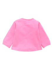 Full Sleeve Top with Full Denim - Pink Cat