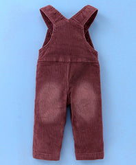 Girls Dungaree - Red Mouse