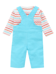 Girls Dungaree - Blue Cat
