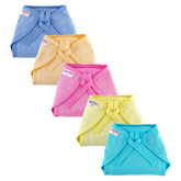 Tie up Cotton Nappies / Langot - Colour - Pack of 5