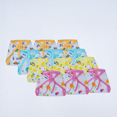 Reusable Cotton Lace Tie-Up Nappy - Pack of 12
