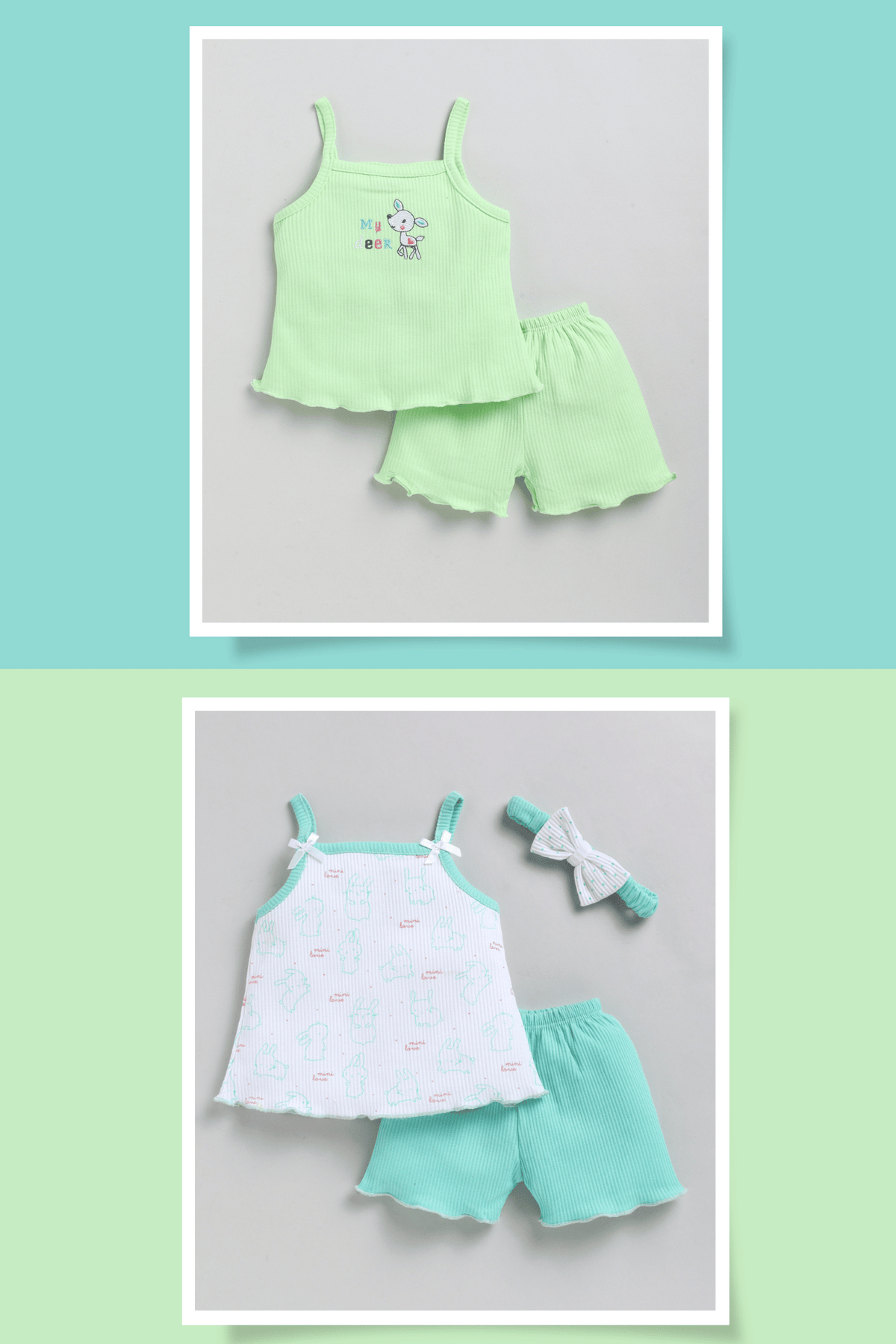 Girls Sleeveless Top and Shorts - Set of 2