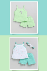 Girls Sleeveless Top and Shorts - Set of 2