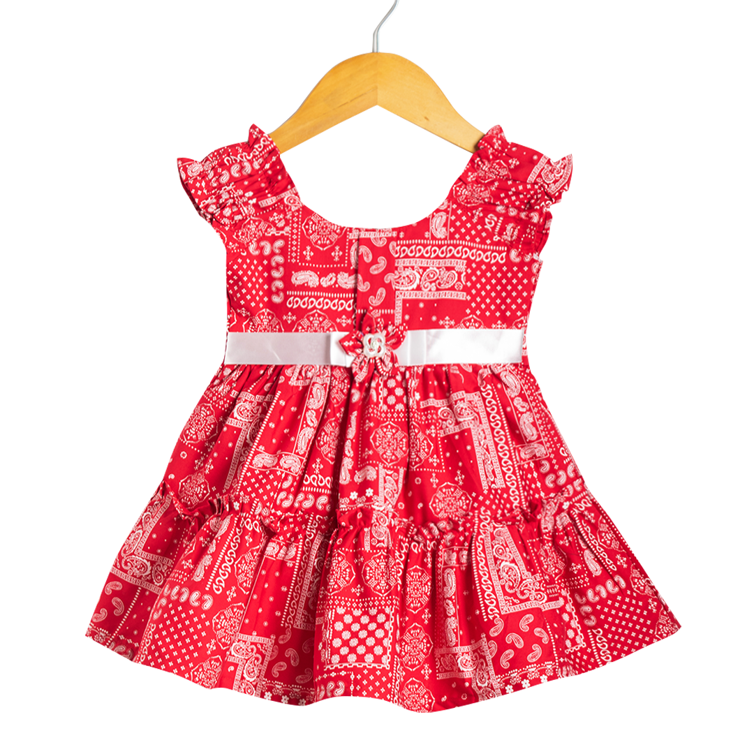 Girls Frock - Flower Bright