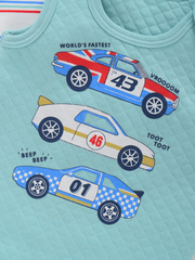 Boys Dungaree - Racing Car Green