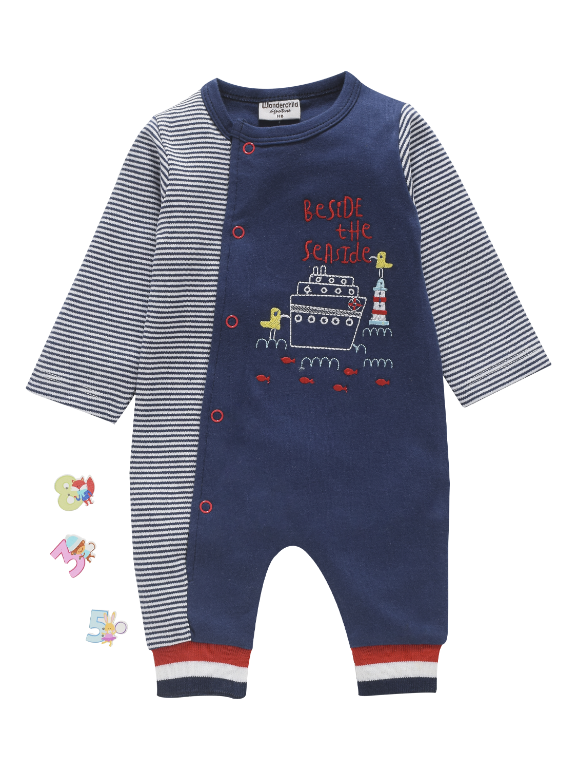 Boys Full Sleeve Romper Sea Lighthouse