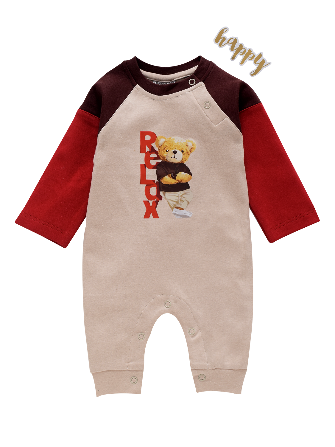 Boys Full Sleeve Romper - Teddy Relax
