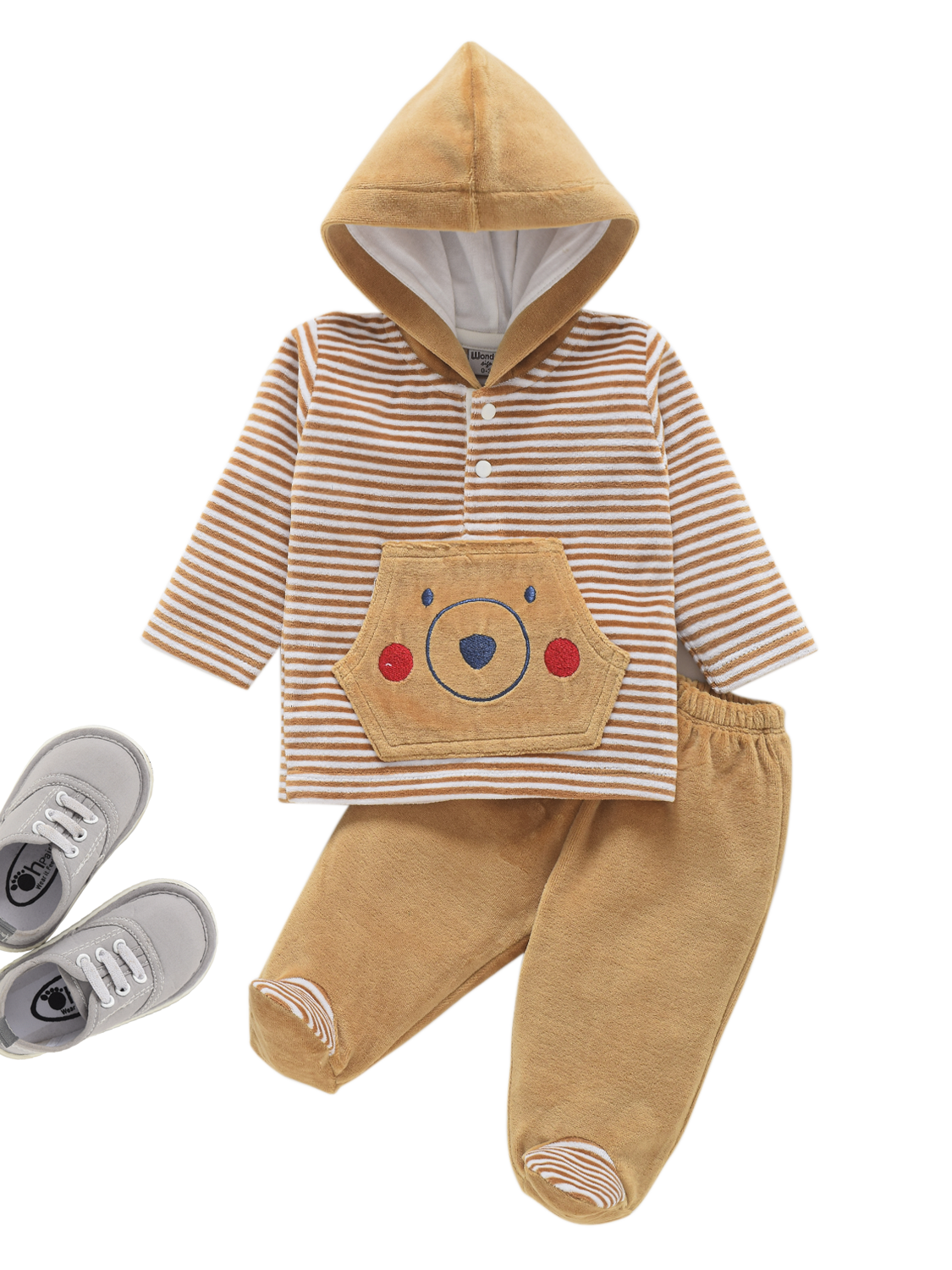 Full Sleeve Hood with Pants - Brown Bear