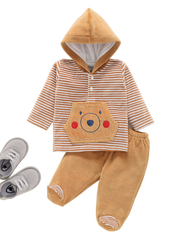 Full Sleeve Hood with Pants - Brown Bear