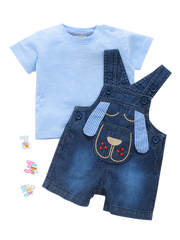 Boys Dungaree - Blue Dog