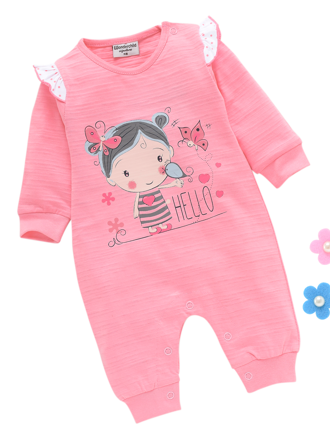 Girls Romper - Pink Girl