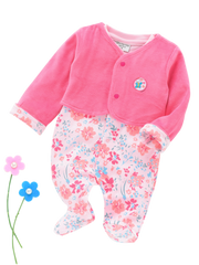 Girls Full Sleeve Floral Romper