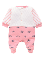 Girls Romper - Cat Pink
