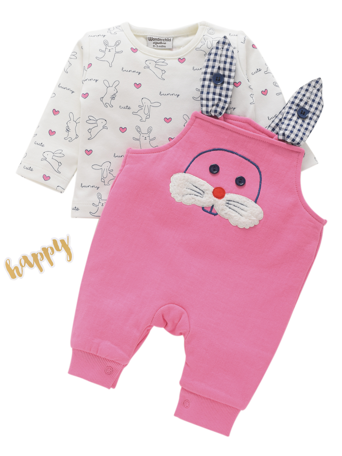 Top with Full Dungaree - Bunny