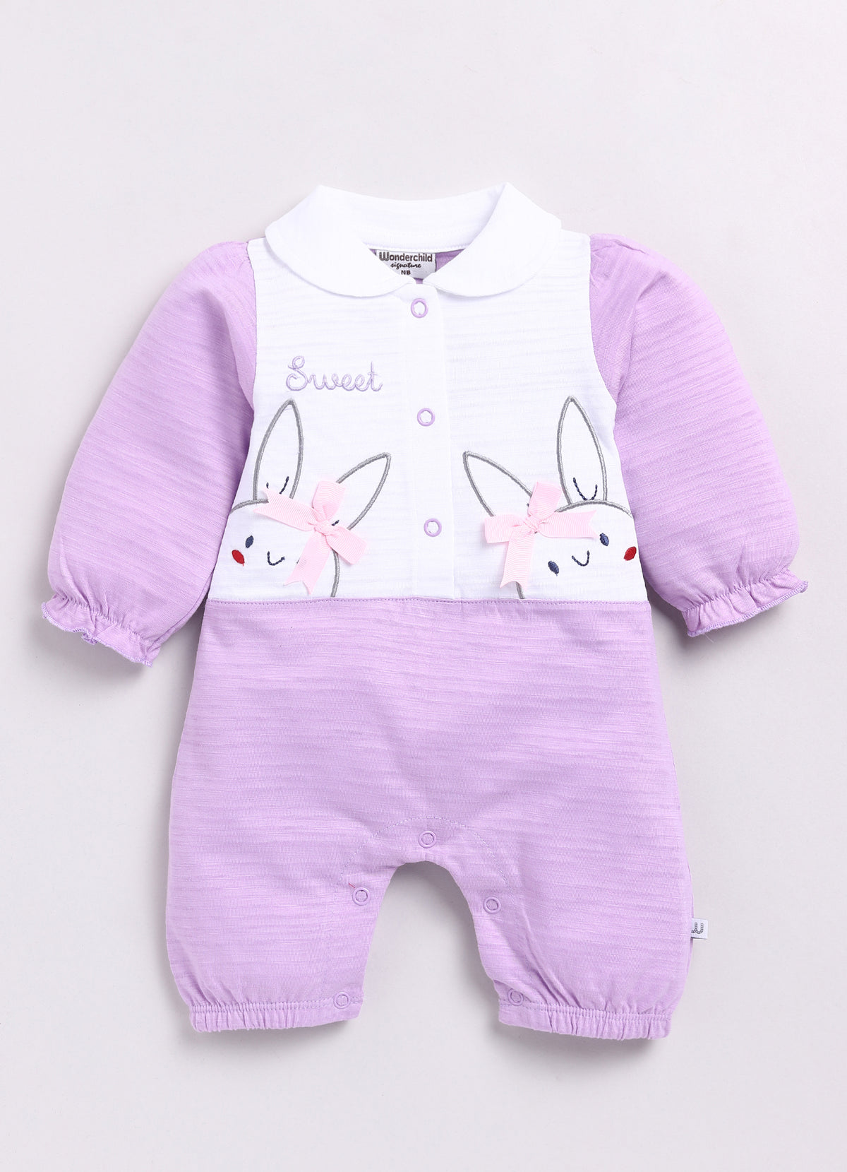 Full Sleeve Romper Violet Bunny
