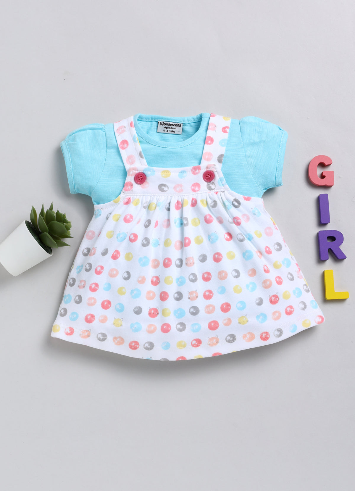 Girls Printed Skirt Blue