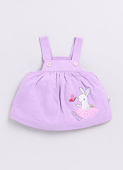 Top with Dungaree Dress - Lavender Bunny