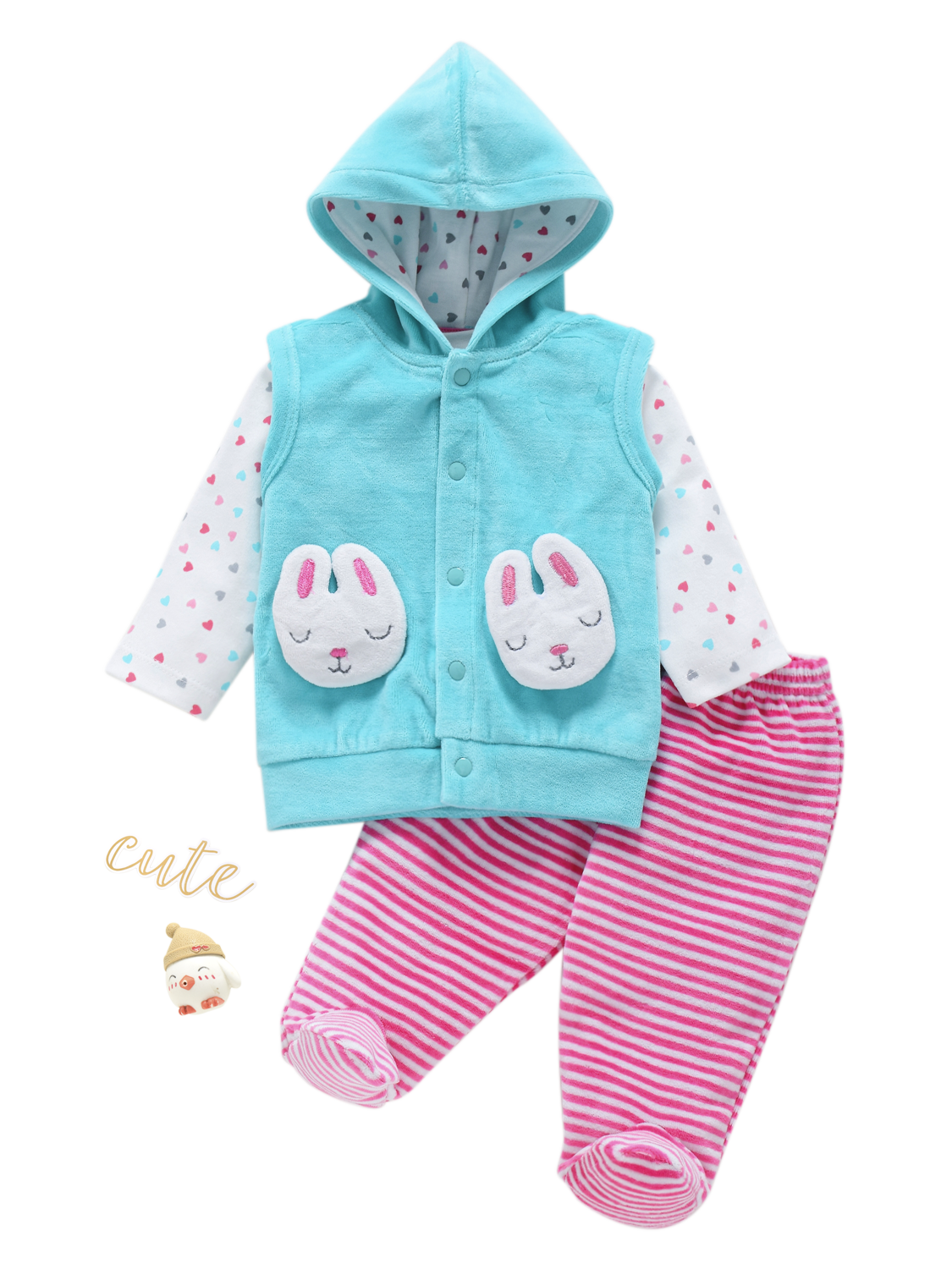 Girls Full Sleeve Top with Pajama and Hoodie