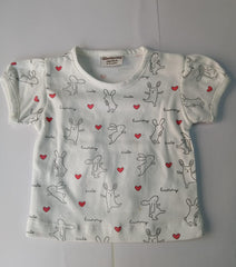 Top with Dungaree Dress - Lavender Bunny