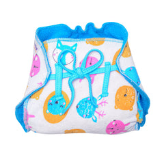 Reusable blue lace cloth diaper