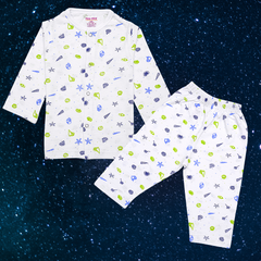 Baby Sleep Suit Set Sea Shore Print
